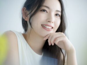 キレイな歯並びの女性